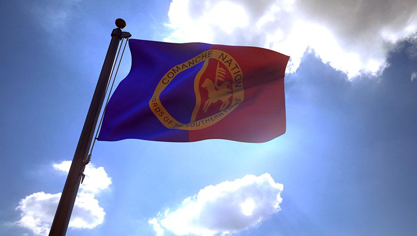 Comanche nation flag, one of the more than 400 flags you can find in American Indian History
