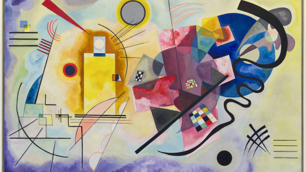 Yellow-Red-Blue by Wassily Kandinsky, one of the more than 2,500 full-color fine-art images now in the Bloom’s Literature research database.