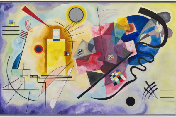 Yellow-Red-Blue by Wassily Kandinsky, one of the more than 2,500 full-color fine-art images now in the Bloom’s Literature research database.