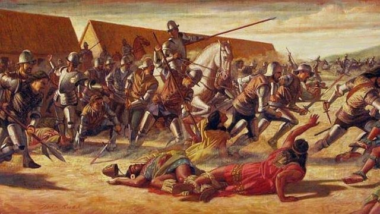 Francisco Pizarro at the Battle of Cajamarca