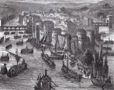 Vikings invading Paris, France