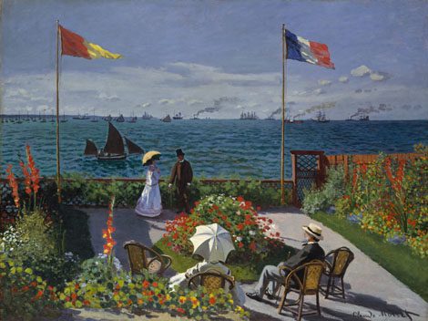 Monet's Garden at Sainte-Adresse, one of the artworks Bloom's Literature users can find in the Fine Art Topic Center