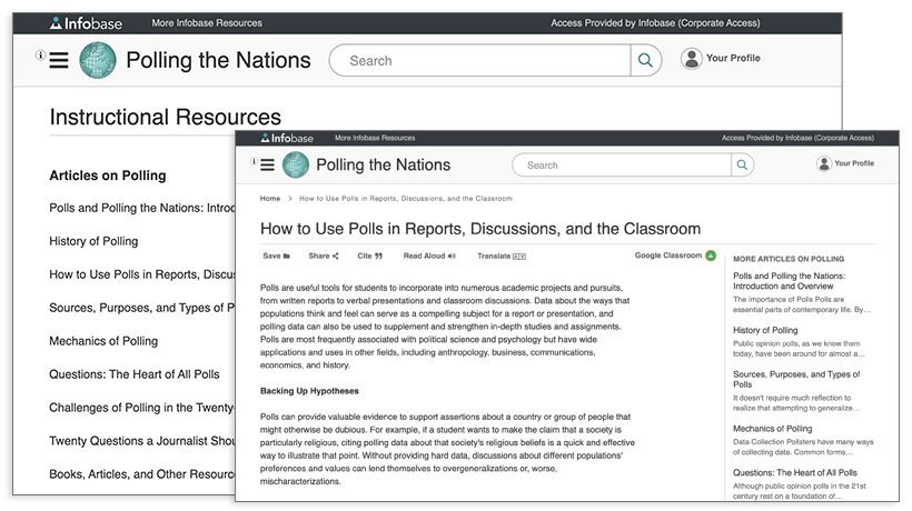 Screenshot of Polling the Nations' Instructional Resources