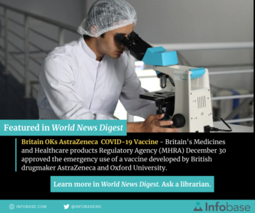 "Britain OKs AstraZeneca COVID-19 Vaccine"—Featured in World News Digest