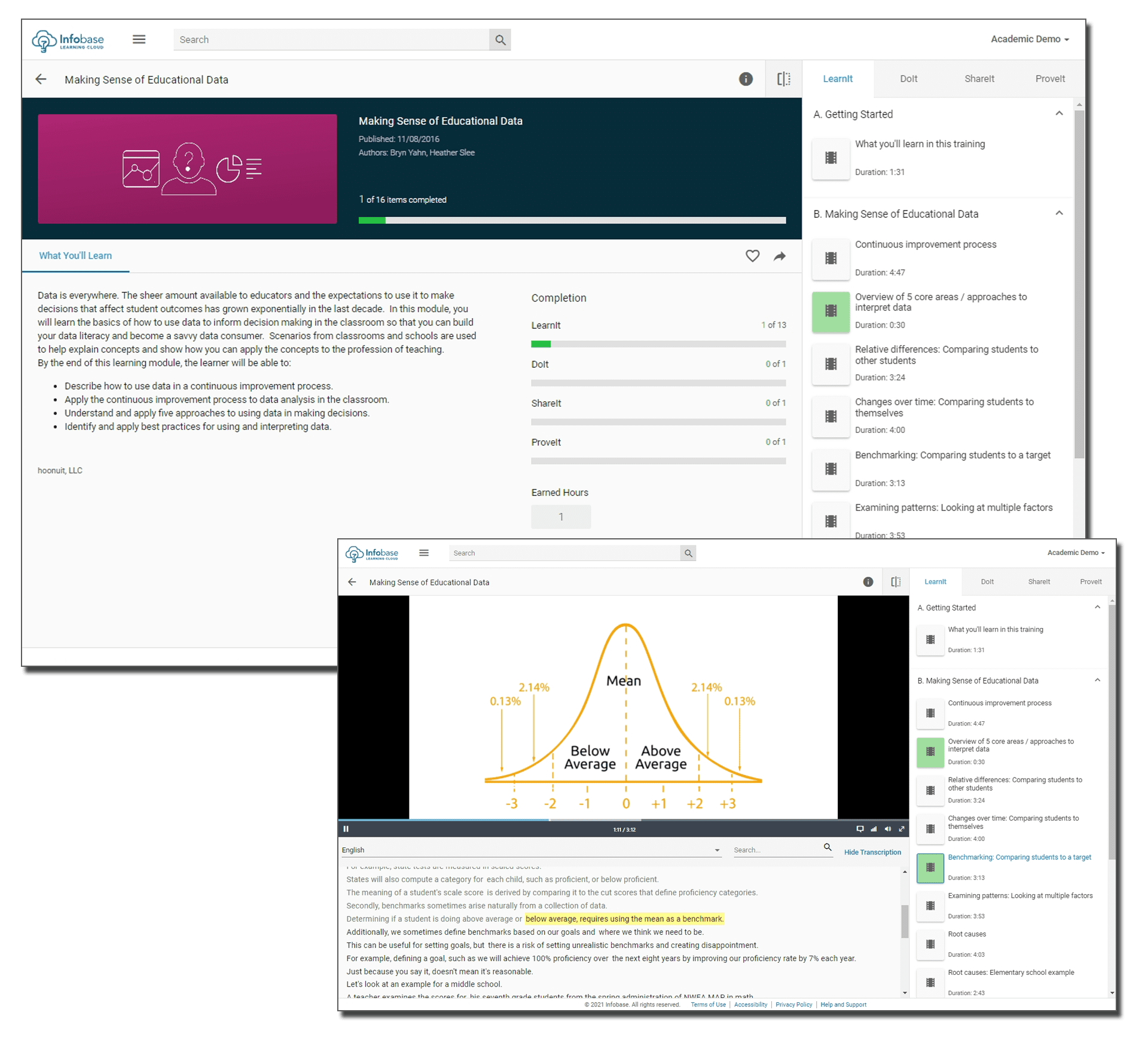 Learning Cloud screen capture