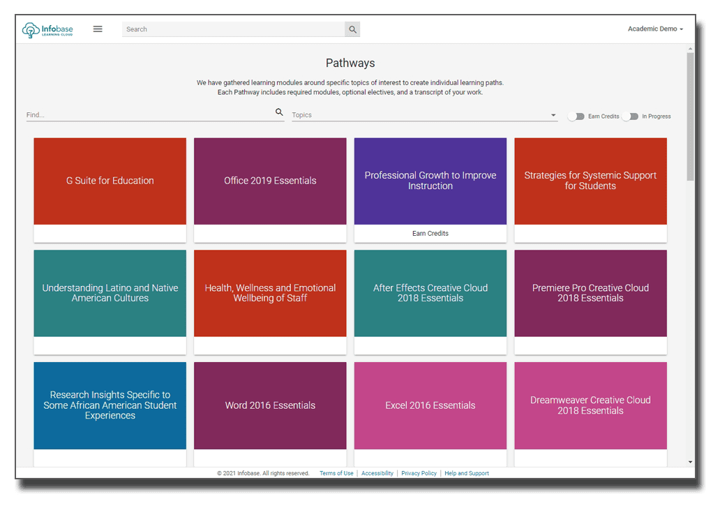 Learning Cloud screen capture