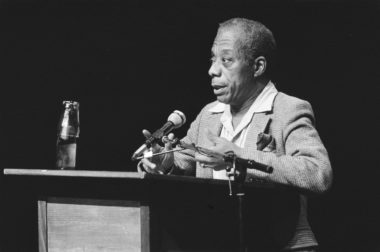 James Baldwin giving speech